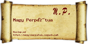 Magy Perpétua névjegykártya